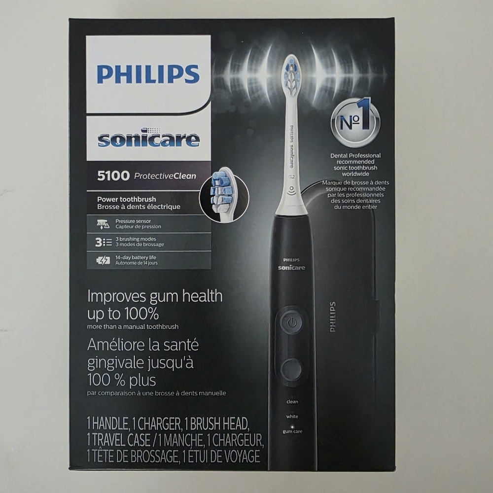 Philips Sonicare Protective Clean 5100 Power Toothbrush Black New